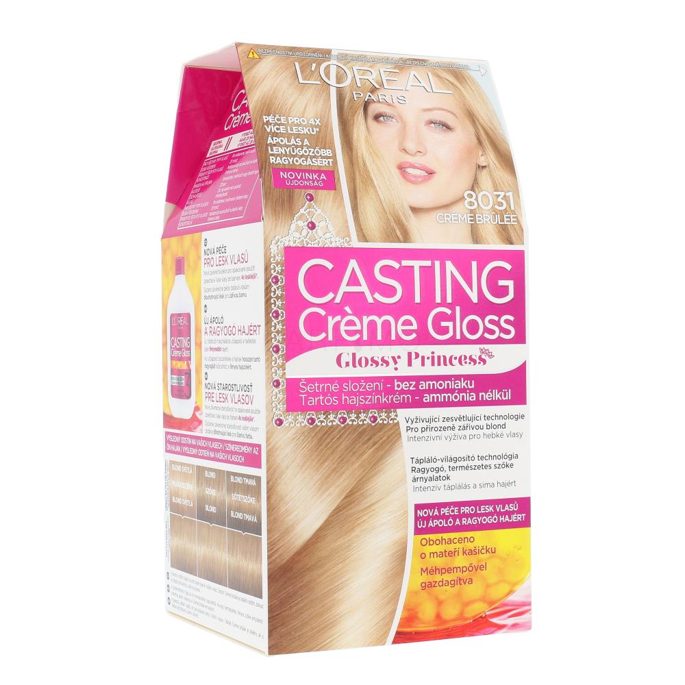 L'Oréal Paris Casting Creme Gloss Glossy Princess Barva za lase za ženske 48 ml Odtenek 8031 Creme Brulée