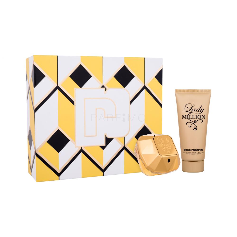 Paco Rabanne Lady Million Darilni set parfumska voda 80 ml + mleko za telo 100 ml