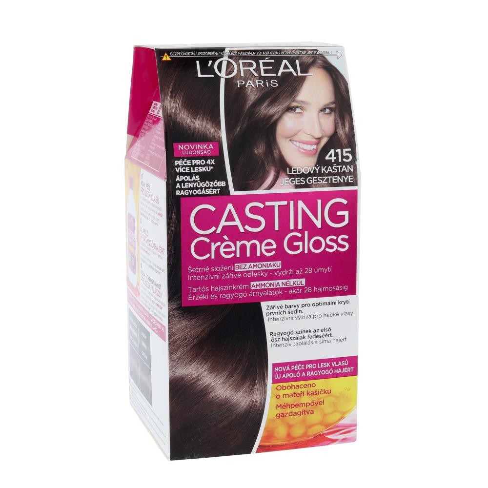 L'Oréal Paris Casting Creme Gloss Barva za lase za ženske 48 ml Odtenek 415 Iced Chestnut