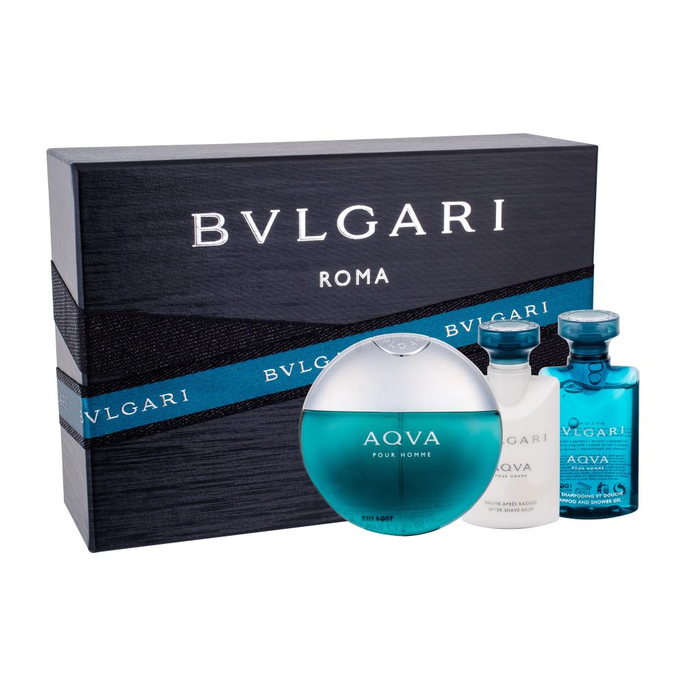 Bvlgari Aqva Pour Homme Darilni set toaletna voda 50 ml + gel za prhanje 40 ml + balzam po britju 40 ml