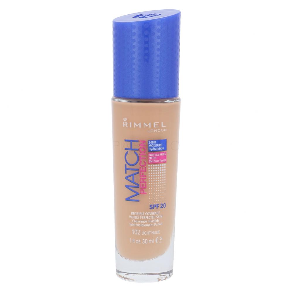 Rimmel London Match Perfection SPF20 Puder za ženske 30 ml Odtenek 102 Light Nude