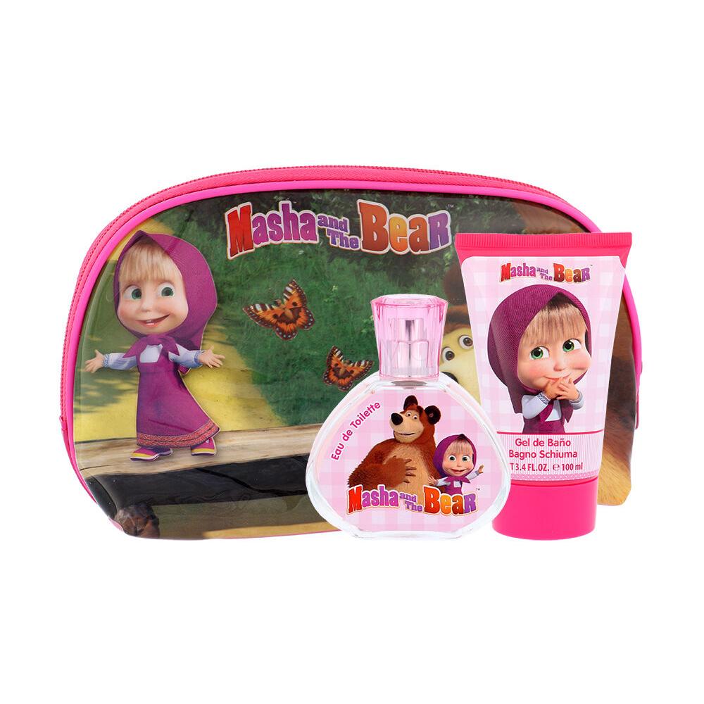 Disney Masha and The Bear Darilni set toaletna voda 50 ml + gel za prhanje 100 ml + kozmetična torbica
