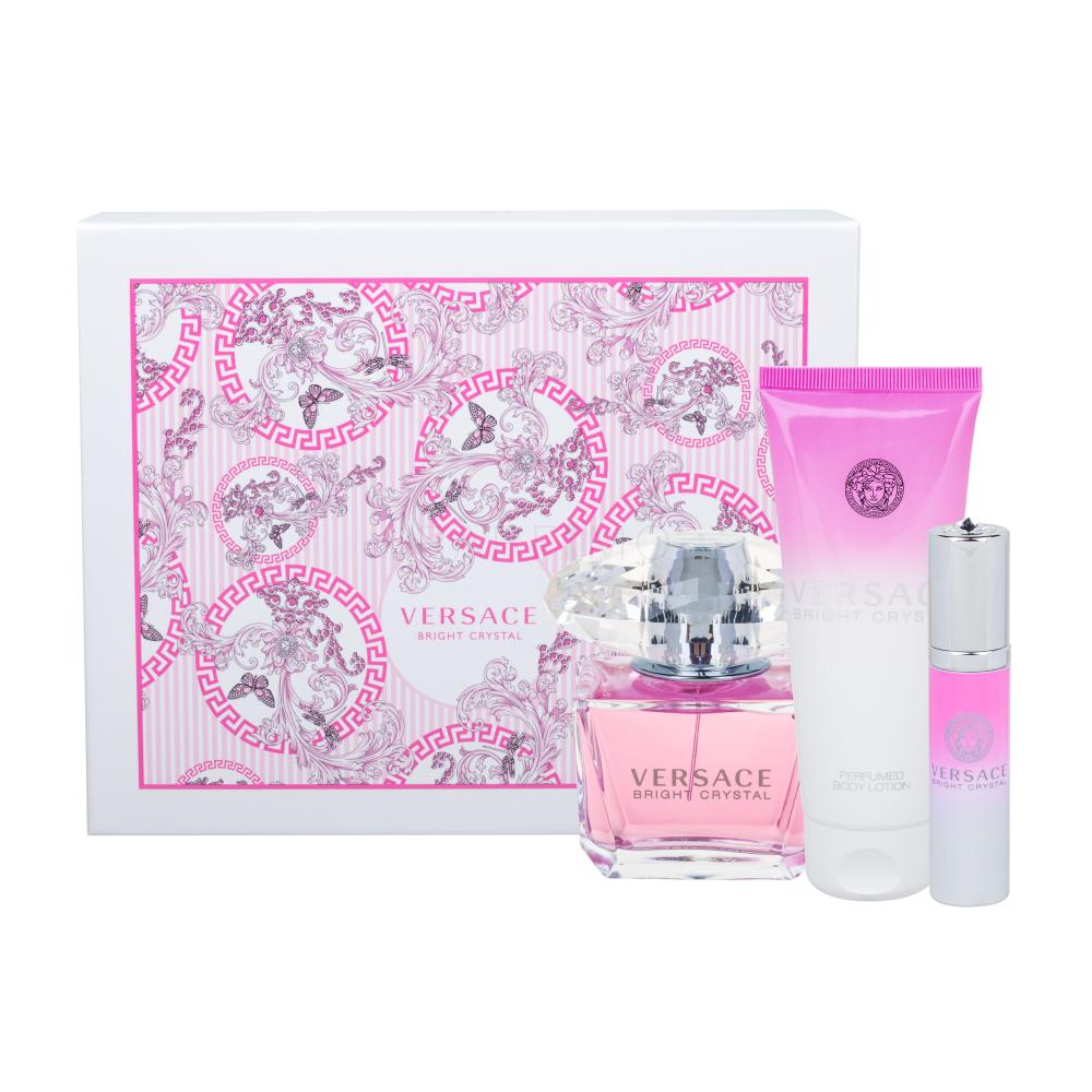Versace Bright Crystal Darilni set toaletna voda 90 ml + losjon za telo 100 ml + toaletna voda 10 ml
