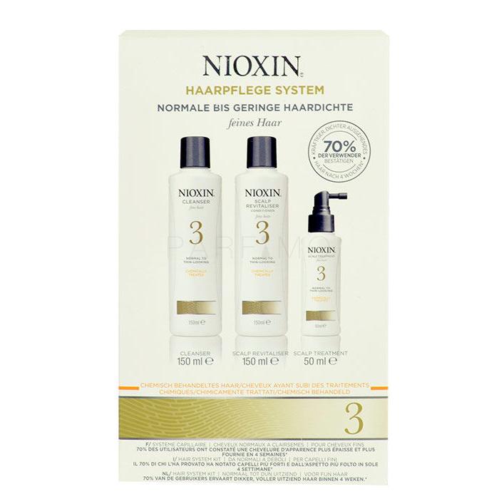 Nioxin System 3 Darilni set šampon 150 ml + balzam 150 ml + nega las 50 ml poškodovana škatla