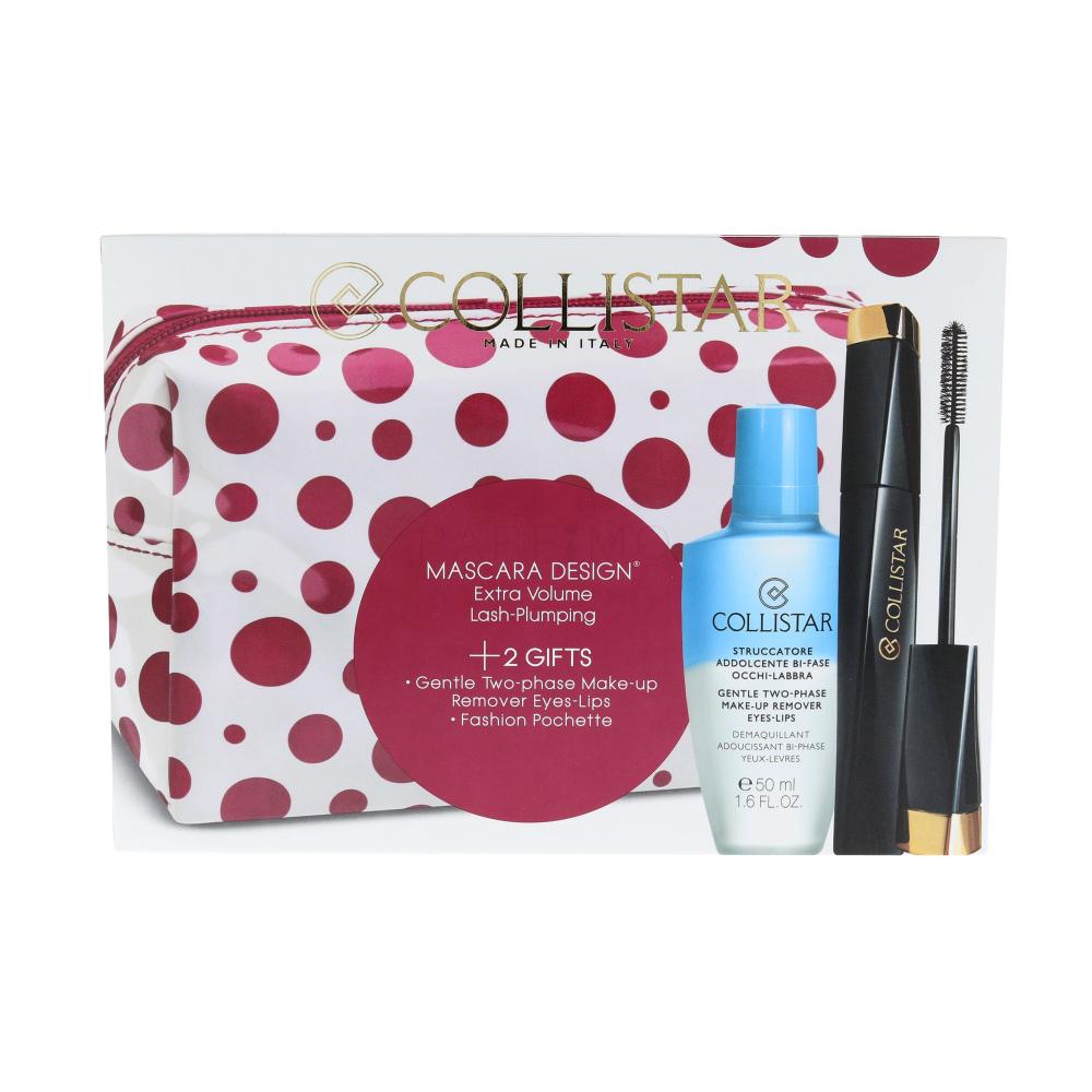 Collistar Art Design Darilni set maskara 11 ml + odstranjevalec ličil Gentle Two Phase 50 ml + kozmetična torbica