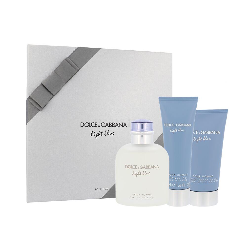 Dolce&Gabbana Light Blue Pour Homme Darilni set toaletna voda 125 ml + 75ml balzam po britju+ 50ml gel za prhanje