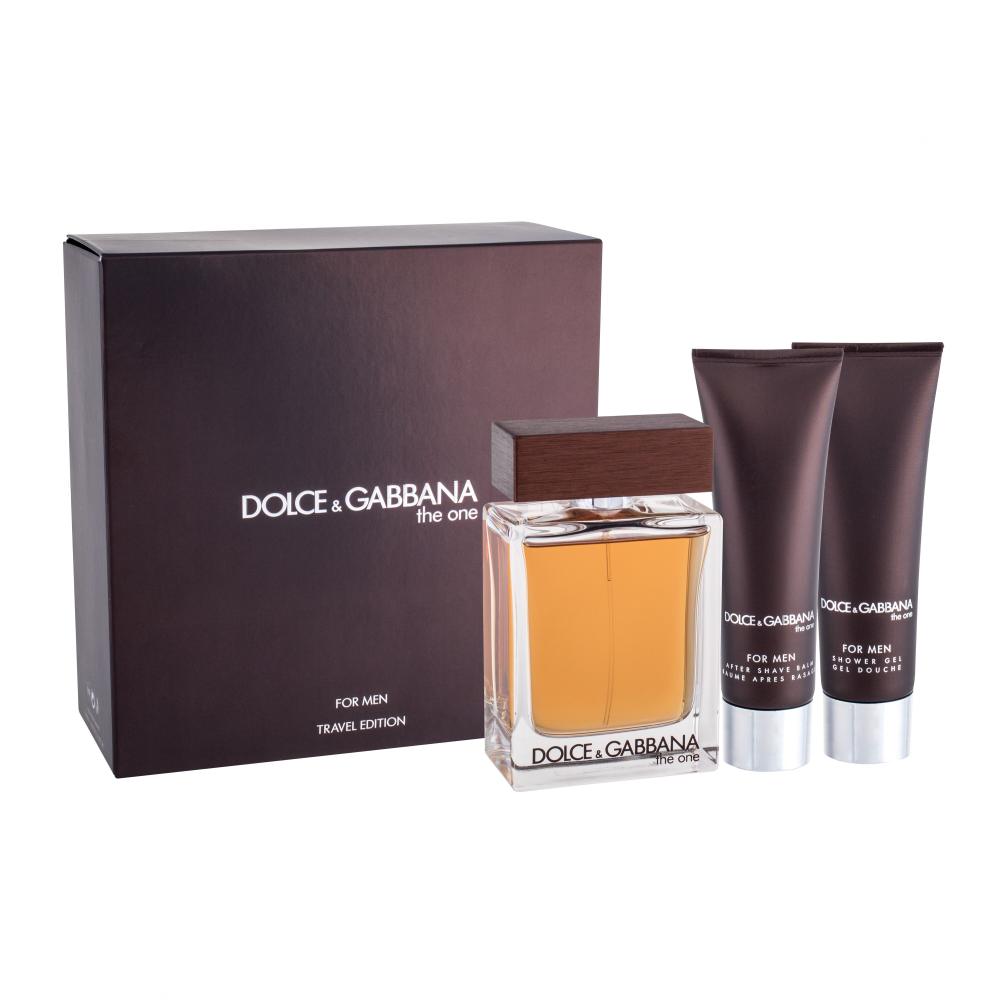 Dolce&Gabbana The One Darilni set toaletna voda 100 ml + balzam po britju 50 ml + gel za prhanje 50 ml poškodovana škatla