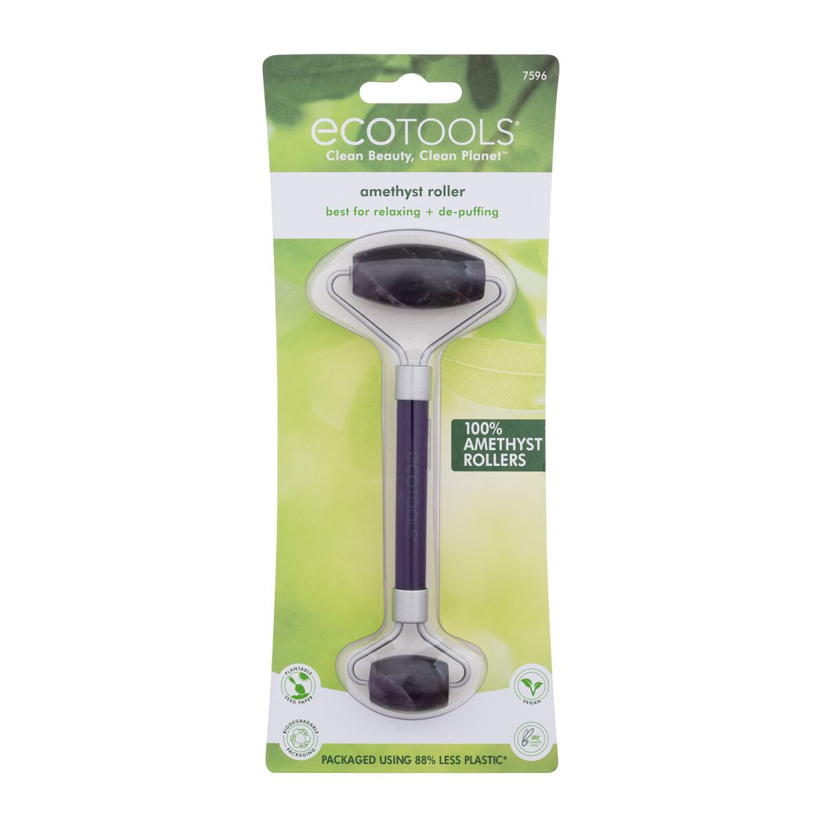EcoTools Facial Roller Amethyst masažni valjček za obraz iz ametista 1 kos za ženske