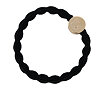 Elastika za lase By Eloise London Letter Charms Gold 1 kos D Black
