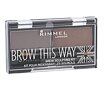 Paletka za obrvi Rimmel London Brow This Way 2,4 g 002 Medium Brown