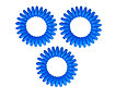 Elastika za lase BIFULL Profesional Bobbles Hair Band 3 kos Azul - modrá