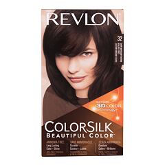 Barva za lase Revlon Colorsilk Beautiful Color 59,1 ml 32 Dark Mahogany Brown poškodovana škatla