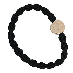Elastika za lase By Eloise London Letter Charms Gold 1 kos B Black