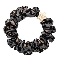Elastika za lase By Eloise London Skinny Silk Scrunchie Gold Star 1 kos Grey Leopard