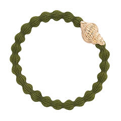 Elastika za lase By Eloise London Bling Charms Tropical Seashell 1 kos Olive