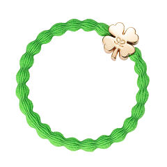 Elastika za lase By Eloise London Gold Clover Leaf 1 kos Apple Green
