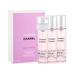 Toaletna voda Chanel Chance Eau Tendre polnilo 3x 20 ml 20 ml