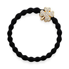 Elastika za lase By Eloise London Bling Charms Gold Diamanté Clover Leaf 1 kos Apple Green