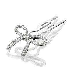 Sponka za lase Fiona Franchimon Nº1 Hairpin Steel Crystals By Swarovski 1 kos White Gold Finish