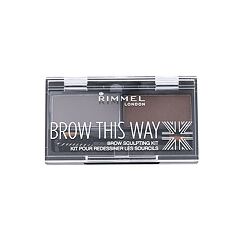 Paletka za obrvi Rimmel London Brow This Way 2,4 g 003 Dark Brown