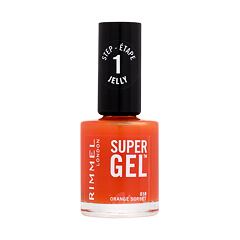 Lak za nohte Rimmel London Super Gel STEP1 12 ml 018 Orange Sorbet