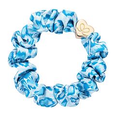 Elastika za lase By Eloise London Silk Scrunchie Gold Heart 1 kos Blue Leopard