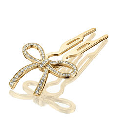 Sponka za lase Fiona Franchimon Nº1 Hairpin Steel Crystals By Swarovski 1 kos White Gold Finish