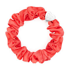 Elastika za lase By Eloise London Silk Scrunchie Silver Heart 1 kos Neon Peach