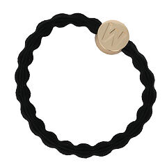 Elastika za lase By Eloise London Letter Charms Gold 1 kos D Black