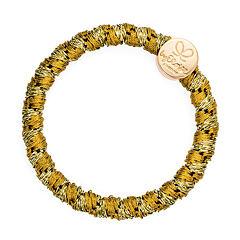 Elastika za lase By Eloise London Woven Gold Circle 1 kos Olive Green